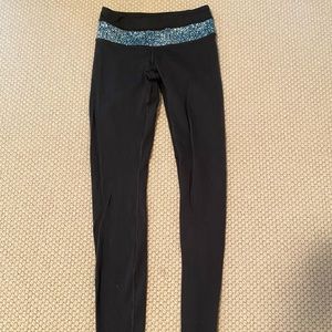 LULULEMON Wunder Under Leggings Gray/Blue